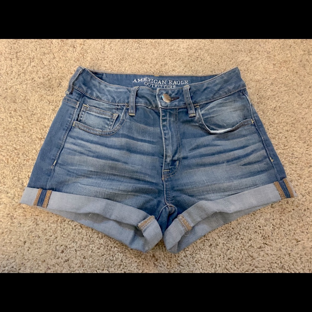 American Eagle Women’s Jean Shorts, 4, Hi-Rise